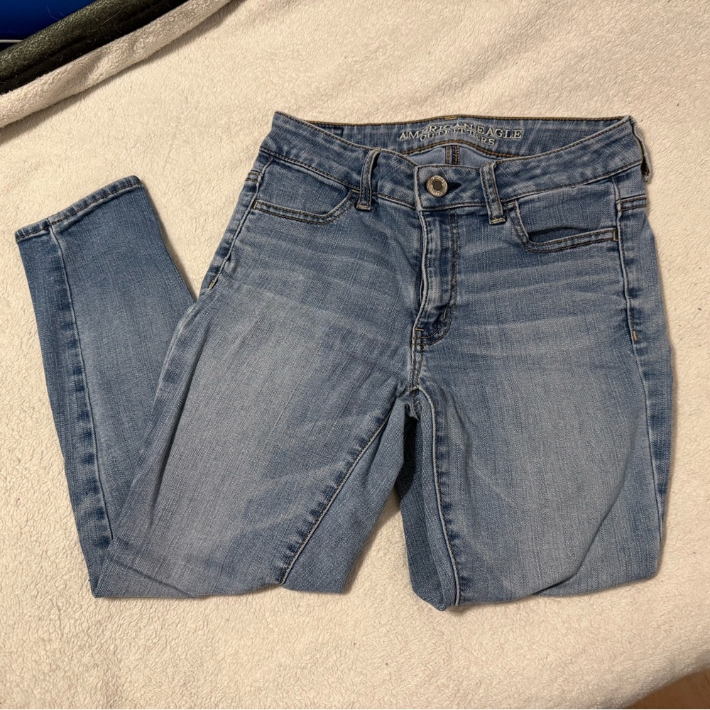 American Eagle Hi-Rise Denim Jegging Crop (Size 2)